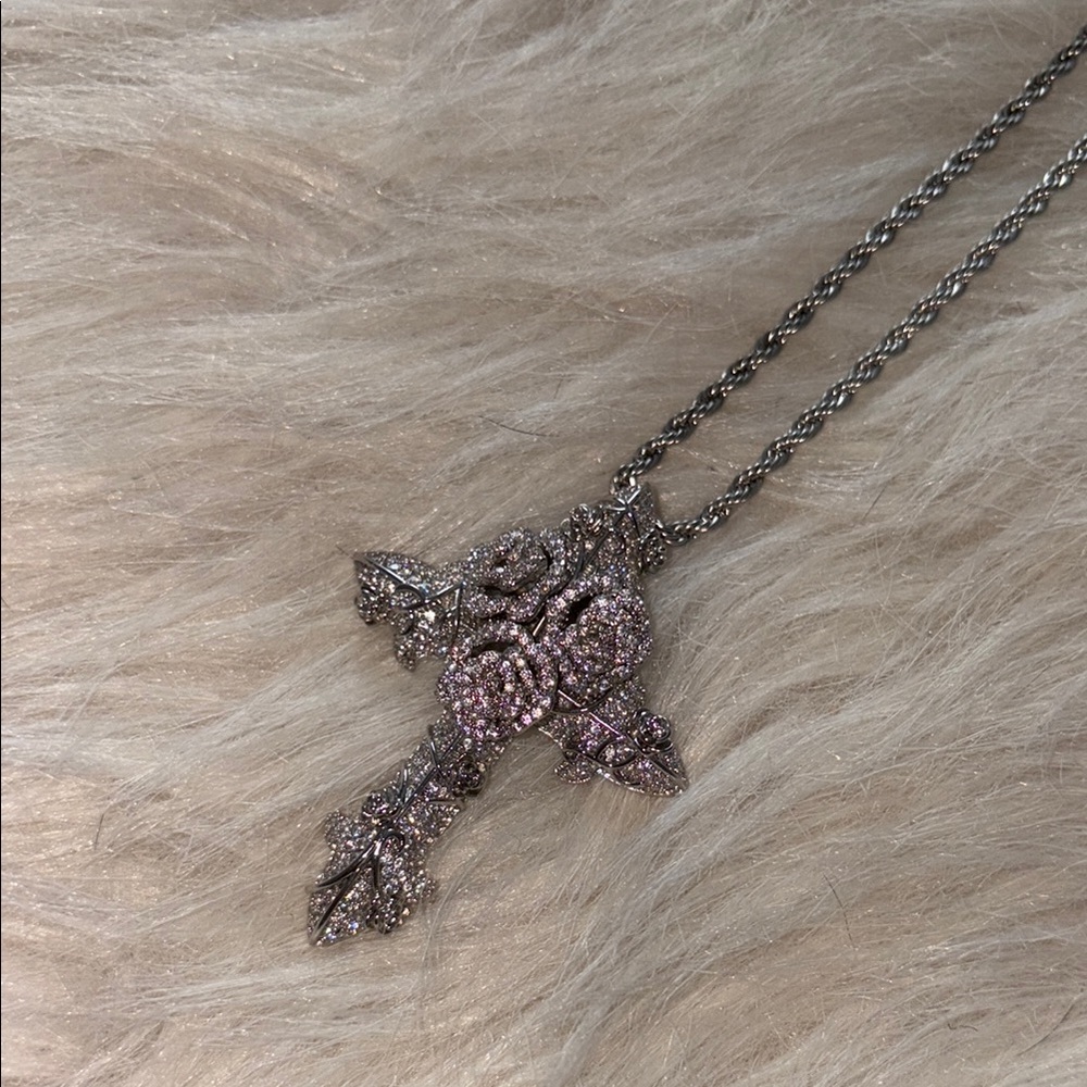 Sparkling Cross Pendant Necklace